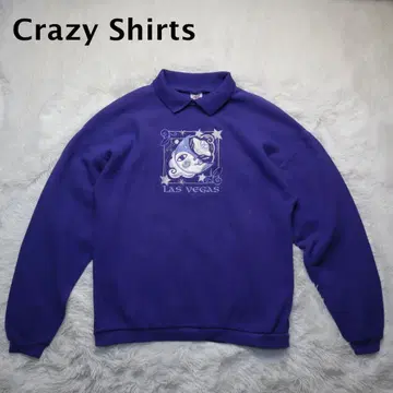 Crazy Shirts 90s 카라 맨투맨 USA 제작 라스베이거스 자수