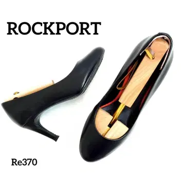 락포트 새상품급 천연 가죽 22.5cm 블랙 패드 인솔