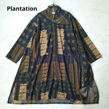 컨디션 최상 Plantation JOMON 프린트 셔츠 원피스 M 2