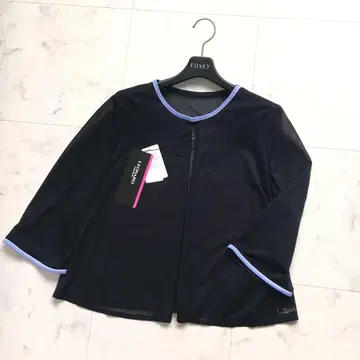 최근 미사용 LEONARD 레오나르 캉캉 로고 가디건 볼레로
