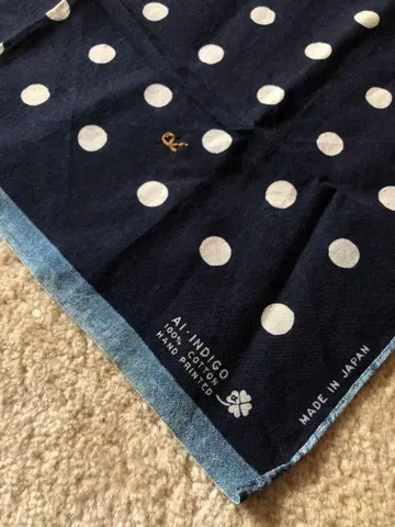 45R INDIGO 도트 무늬 반다나