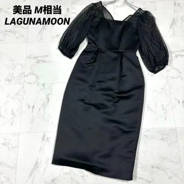 [새상품급] LAGUNAMOON 도트 튤 슬리브 원피스 블랙 M