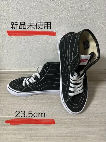 블랙 하이컷 스니커즈 23.5cm