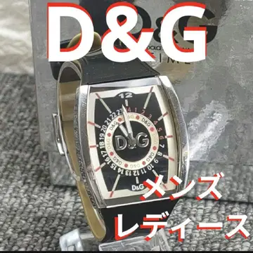 작동품 D&G TIME 아날로그 손목시계 블랙 남성용 여성용
