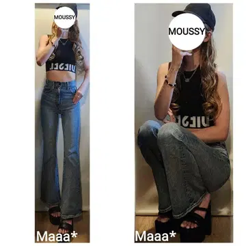 MOUSSY 스트레치 발군 빈티지 플레어 데님
