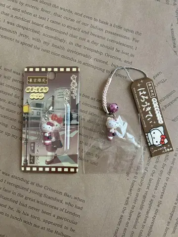 헬로키티 도쿄 한정 긴자 유라쿠초 버전 2004년 네츠케 2종 세트