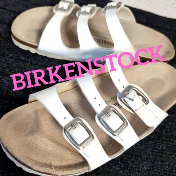 ek33 BIRKENSTOCK 화이트 플로리다 비치 샌들 사이즈 38