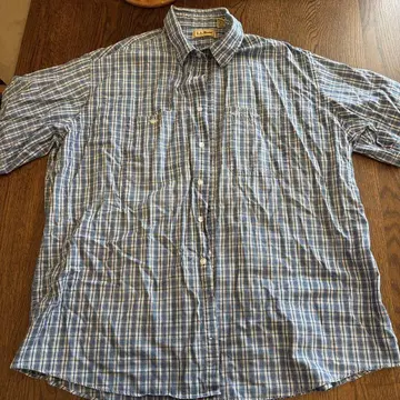 L.L.Bean 체크 무늬 반팔 셔츠 XXL