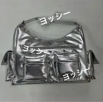 한국 인기 SAMO ONDOH 숄더 유틸리티 백 실버