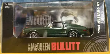 Bullitt 1968 Ford Mustang GT 미니카 맥퀸