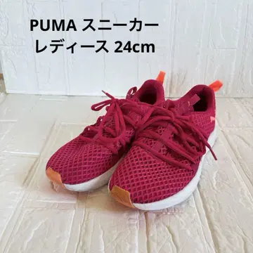 PUMA 푸마 여성용 스니커즈 핑크 24cm 경량 워킹