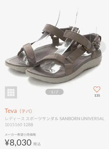 [미사용 새상품] Teva 테바 샌들 25.0cm