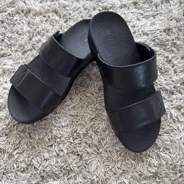 fitflop MINA SLIDES 가죽 스포츠 샌들 24.5cm