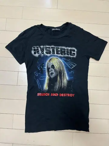 HYSTERIC 블랙 티셔츠 반팔