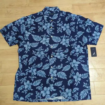 933 새상품 nautica 노티카 린넨 마 아로하 셔츠