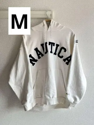[새상품급] 노티카 NAUTICA 후드티 사이즈 M 컬러 화이트 로고