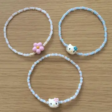 헬로키티 비즈 팔찌 헤이세이 레트로 1998