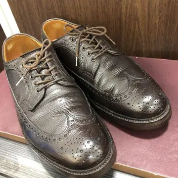 Alden 알든 주름 가죽 브라운 25.5cm 윙팁 신발