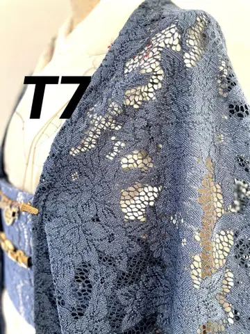T-7 얇은 겉옷 인디고 블루 색상의 모몽가 코트 긴 겉옷