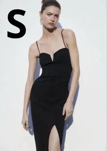 ZARA 코르셋 영감 미디 원피스 S 타이트 원피스