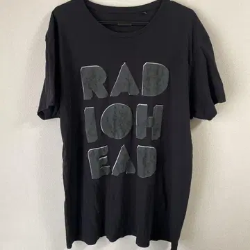 radiohead 공식 로고 티셔츠 라디오 헤드 블랙
