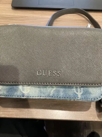 GUESS 데님 미니 숄더백