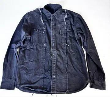 Sacai 사카이 재구축 데님 셔츠 블랙 데님 레어 17AW