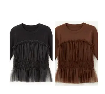 시마무라 다나카 리나 mysa closet 튤 도킹 니트 2세트