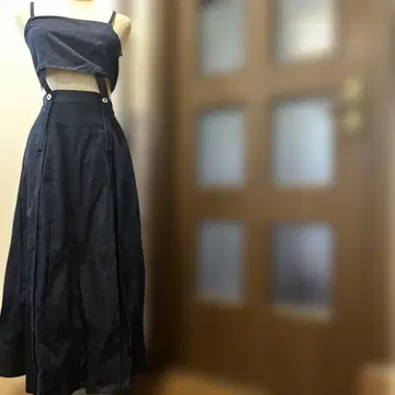 새상품 데님 셋업 스커트와 뷔스티에 상의