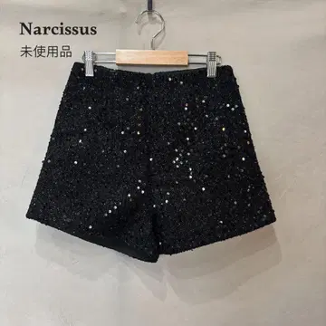 미사용품 Narcissus 나르시스 스팽글 숏팬츠 블랙