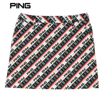 미사용 새상품 PING (핑) 바이어스 프린트 스커트 S 레드
