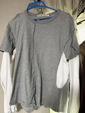 NVRFRGT LAYERED LONG SLEEVE T-SHIRT 그레이