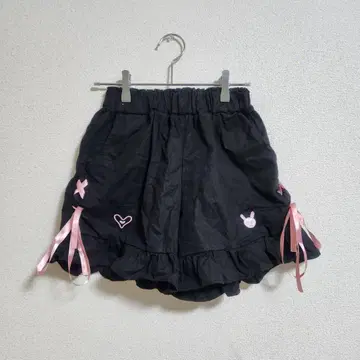LOUIS LOVER 숏팬츠 지뢰계 블랙 핑크 리본 M 토끼
