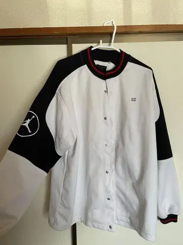 Jordan 버튼식 바시티 자켓 화이트/블랙