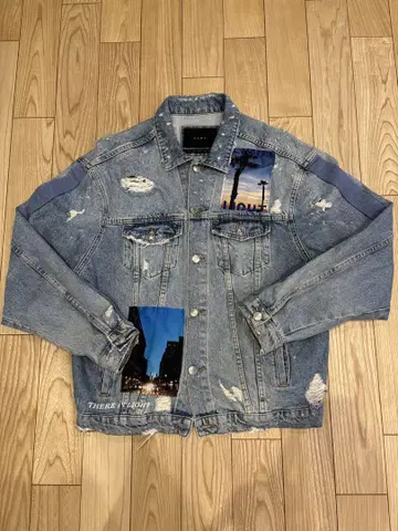 ZARA 데미지 데님 재킷 M