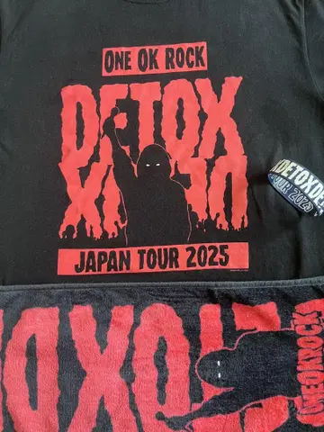 ONE OK ROCK DETOX 티셔츠 M 사이즈 리스트 밴드 타월 세트