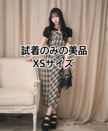 미셸 마카롱 완판템 앙상블 체크 원피스