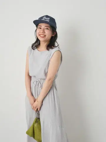 COHINA 라이트 그레이 와셔 드로스트 원피스 regular