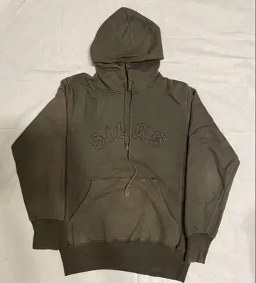 SILAS 후드티 S 다크니스그린 자수 로고