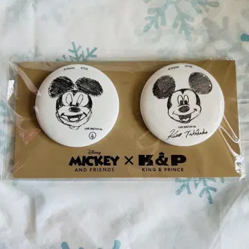 Disney Mickey & K&P LIVE SKETCH 캔뱃지 세트