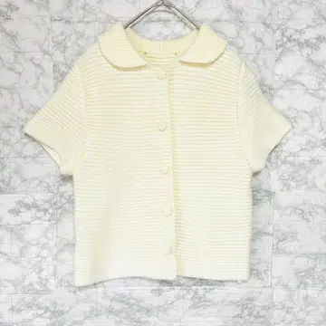 완판 자라 zara 청키 니트 피터팬 옷깃 자켓/에크루