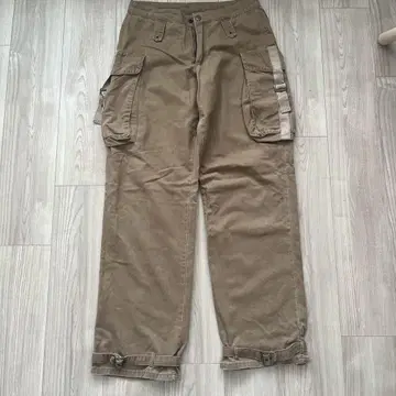 DA NANG 베이지 카고 팬츠 사이드 포켓 XS
