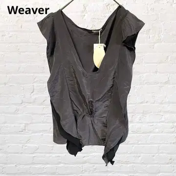 8920 새상품 Weaver 위버 슬리브리스 블라우스 셔츠 M 그레이