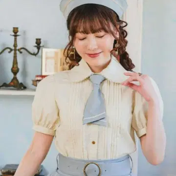 시마무라 쿠루미 마린 아카데미아 블라우스 아이보리 4L
