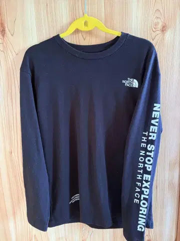 THE NORTH FACE 블랙 롱 슬리브 셔츠 남성용 L