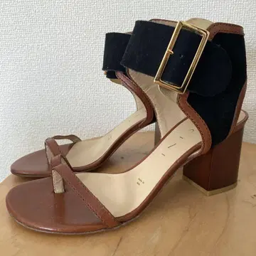 VICINI 힐 샌들 36.5 브라운 블랙