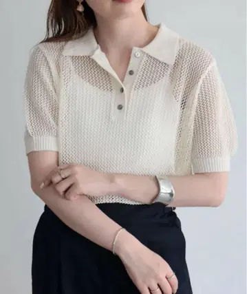 [프레디 에뮤] 메쉬 폴로 니트