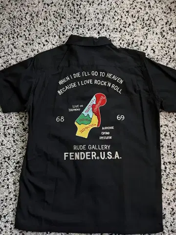 루드 갤러리 FENDER 콜라보 셔츠 RUDE GALLERY