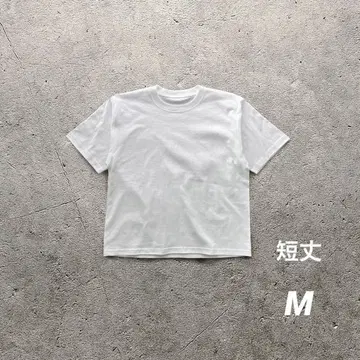 숏 기장 T셔츠 화이트 티 노멀코어 스타일 스트릿 스타일 M
