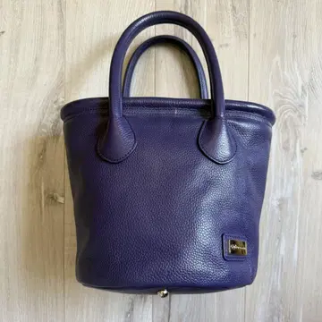 Gigli by Romeogigli 지리 천연 가죽 버킷 토트 퍼플